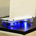 Usb Laptop Cooling Pad 3 Fan Cooler Stand Led Light Quiet Acrylic 13in Notebook