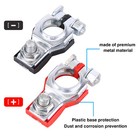 Car Battery Terminal Clamp Connectors Positive Negative Release Disconnect 2 Pcs