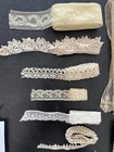 Lot Of Antique And Vintage Lace Remnants Salvage Trims 36 Yards Total