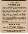 1947 Goudey Indian Gum  54 Victory Cry