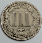 1888 Three Cent Nickel Extremely Fine  Scarce Date  Only 41 100 Minted Free Ship