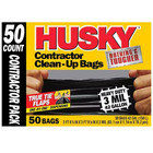 Husky 42 Gallon Heavy Duty Construction Garbage Trash Contractor Bags  50-count 