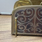 Erhard   Sohne Letter Rack Holder Nouveau Brass Rosewood Inlay Germany Rare