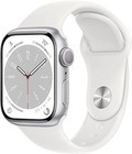 Apple Watch Series 8 41mm Silver Aluminum White Sportband Gps cellular Very Good