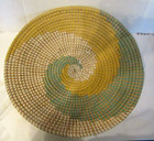 Hand Woven Wolof Basket From Senegal West Africa Large Coiled 19    Diameter