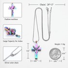 Cremation Jewelry For Ashes Pendant - Cross Urn Necklace With Mini Keepsake Urn