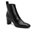 Calvin Klein Deni Womens 5 M Black Faux Snake Skin Ankle Heel Boots Nib Zz8
