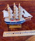 Antique   Vintage Wooden Ship Yacht Sailing Handmade Boat Rare Home Decor Wood