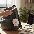 Amuse Mofu Mofu Bichon Howaru Plush Mascot Keychain White Dog Japan