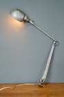 Vintage Articulating Industrial Drafting Table Lamp Light Antique Machine Age