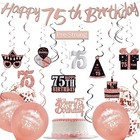 75th Birthday Decorations For Women 75 Birthday Decorations For Rose Gold