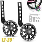 Training Wheels Bicycle For 12 14 16 18 20inch Bike W flash Light Wheel 1pair