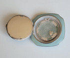 Vintage Evans Mayfair Art Deco Guilloche Enamel Powder And Rouge Compact