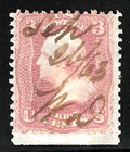 Fancy Cancel Interesting Manuscript 3 Cent Washington Civil War 1861 Us 41b75