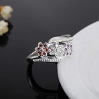 925 Sterling Silver Crystal Flower Ring Women Size 6-9 Party Wedding Jewelry