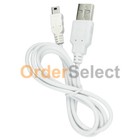 5 Pin Mini Usb Cable Data Sync Charging Cord Wht For Camera  Nuvi  Gps  Ps3  Mp3