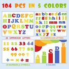 104 Pcs Alphabet Magnetic Letters   Numbers Toddlers Abc 123 Fridge Educational