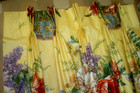 New Custom Chintz Drapes Floral Arrangement 2 Pc Pleated Lined 96  Lg Yellow