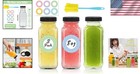 Glass Juice Bottles 8oz Reusable Water Bottles With Lids 3 Pack