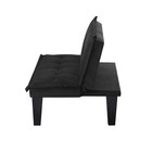 Black Futon Sofa Bed modern Faux Suede Convertible Sofa Bed