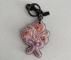 Coach Cherry Blossom Flower Bouquet Leather Bag Charm Fob Garden