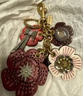 Coach Tea Rose Star Studded Cluster Bag Charm Style 78755