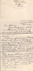 Water Color Painted Old Ace  20 Estelle Tuttle- Cabin  Mountain- 1949- W letter