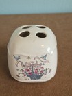 Vintage Blossom Vanity Set Soap Dish Toothbrush Holder