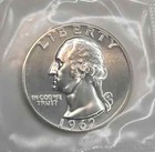 2-1962  Gem Proof 90  Silver Washington Quarter In  Mint Cello