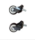 Swivel Caster Rubber Wheels Top Plate Bearing Heavy Duty 4 Pack 1 5 Inch