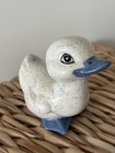 Set Of 2 Vintage Ceramic Speckled Duck Small Figures Cottage Granny