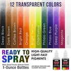 U s  Art Supply 12 Color 1oz Transparent Airbrush Paint Set W Cleaner   Thinner
