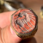 Ancient Hellenistic Greek Bronze Ring With Stone Intaglio 3rd-1st Century Bc
