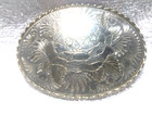 Silver Large Flower Western Belt Buckle Oval Shape W Brand Usa Made Great Vtg