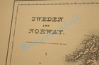 Original Antique Map 1855 Sweden Norway No  85 J h  Colton   Co Publisher Overal