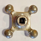 Vintage Cold Water Faucet Handle Nickel Plated Brass Knob