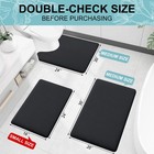 Contour Toilet Rug 24x20  Memory Foam Bath Mat Non Slip Machine Washable  Black