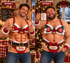 Personalized Funny Christmas Sweater Men Santa Body Ugly Holiday Party Gifts