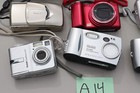 Camera Lot W  Accessories Olympus Kodak Canon Some For Parts Or Not Working
