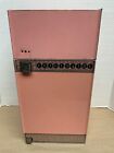 Vintage Wolverine 1950s Tin Metal Kitchen Refrigerator Toy Pink