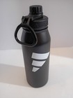 Adidas Originals Black Stainless Steel 1 Liter Metal Sports Water Bottle New