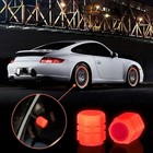 Glow In Dark Tire Valve Caps Fluorescent Wheel Stem Covers Car Bike
