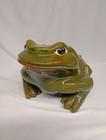 Arnels Large Xl Ceramic Frog Toad Patio Garden Decor Vtg Green Figurine Statue