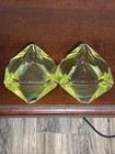 Pair Of Vintage Flavio Poli Murano Citrine Ashtrays Mid Century Vide Poche