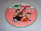 Vintage Sinclair Gasoline  the Flintstones Broken Car 12  Metal Tv Show Oil Sign