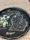 Vintage 11  Metal State Souvenir Plate -  Michigan