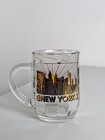 Vintage New York Skyline Glass Souvenir 4  Mug Cup- Unbranded 