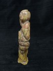 Chinese Shoushan Stone Carved Woman Figural Statue 3 5   x1    Woman With Basket