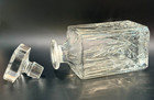 Antique Cut Glass Decanter 9  Square Heavy Crystal Whiskey Liquor Bottle Stopper