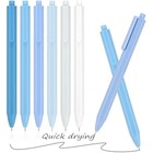 Aesthetic Ballpoint Pens -    macaron Blue    Pastel Roller Ball Pens  0 5